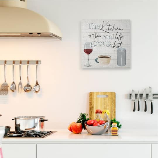 Stupell Industries The Kitchen Group Chat Canvas Wall Art